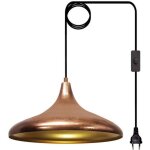 Champion lampe suspendue simple cuivre enfichable - lampe suspendue pour salon, cuisine, bureau, salon ...