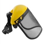 Chapeau de casque de s�curit� avec visi�re int�grale en maille pour la protection foresti�re de la d�broussail ...