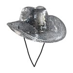 Chapeau de cowboy à boule disco, chapeau de cowboy à boule miroir, chapeau de fête de célibataire Chapeau de cowboy à boule disco, chapeau de cowboy à boule miroir, chapeau de fête de célibataire