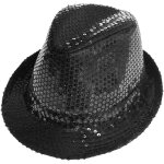 Chapeau poche paillettes noir spectacle thtre paillettes homme femme