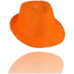 Chapeau poche paillettes orange spectacle thtre paillettes homme femme