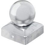 Chapeau de poteau sphrique acier inoxydable pour poteaux 7x7 cm