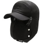 Chapeau de trappeur doubl� de fourrure thermique 3 en 1, avec rabat d'oreille, couverture chauffante ...