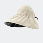 Chapeau de visi�re �t� femme pliable avec rev�tement vinyle anti - uv pour plage et f�tes, taille unique ...