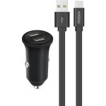 Chargeur allume - cigares 2 usb - a 4, 8a fast charge + cble usb - a / c - 100% plastique recycl 1 ...