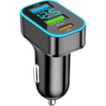 Chargeur allume - cigare usb de voiture, 66 w qc3. 0 + pd + usb 2, 4 a, chargeur allume - cigare usb ...