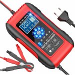 Chargeur de batterie intelligent 10a 12v / 24v lifepo4 chargeur batterie pour voiture moto mainteneur ...
