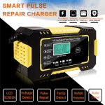 Chargeur de batterie de voiture, 12 v 6 a, chargeur automatique intelligent avec �cran lcd, r�paration ...