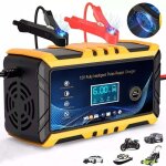 Chargeur de batterie de voiture ? chargeur de batterie intelligent 12 v / 6a, �cran lcd, mainteneur de ...