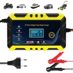 Chargeur de batterie de voiture ? sdlogal chargeur de batterie intelligent 12 v / 6a, cran lcd, mainteneur ...