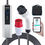 Chargeur ev portable type 2 iec6219 chargeur voiture electrique 16 a 3, 68 kw monophase 11 kw triphase ...