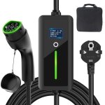 Chargeur mobile de type 2, 3, 5 kw, ev chargeur, avec prise schuko europ�enne, �tanche ip67, c�ble de ...