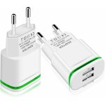 Chargeur prise usb secteur, 2 - pack 2. 1a 5v 2 ports adaptateur alimentation universel led replacement ...