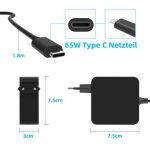 Chargeur usb - c 65 w, compatible avec les ordinateurs portables et tablettes lenovo, asus, huawei, xiaomi, ...