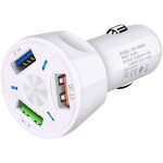 Chargeur voiture 3 ports, chargeur allume cigare usb, rapide 3. 0 + 2. 1a prise allume cigare, compatible ... Chargeur voiture 3 ports, chargeur allume cigare usb, rapide 3. 0 + 2. 1a prise allume cigare, compatible ...
