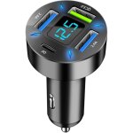 Chargeur de voiture 4 ports usb chargeur allume - cigare, prise usb rapide 50 w qc3. 0&pd avec voltmtre ...