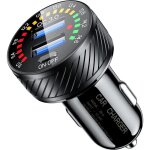 Chargeur de voiture, double port qc3. 0 usb rapide chargeur allume cigare, adaptateur de chargeur de ...