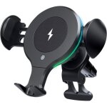 Chargeur de voiture sans fil, support de t�l�phone de voiture � capteur automatique, support de serrage ...