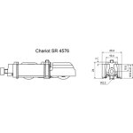 Chariot double réglable matériau de synthèse galets pom réf 4523 - la croisée ds Chariot double réglable matériau de synthèse galets pom réf 4523 - la croisée ds