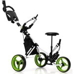 Design in - chariot de golf 3 roues pliable frein poignée réglable vert cw68314 Design in - chariot de golf 3 roues pliable frein poignée réglable vert cw68314