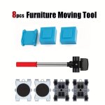 Chariot de meubles 8 pi�ces 4 roues robustes et l�ve - meubles, outil de d�placement de meubles, charge ...