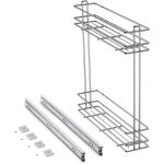Chariot porte - bouteilles extractible pour meuble bas de cuisine, module 150mm, montage lat�ral, chrom�, ...