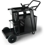 Chariot de soudage a 2 niveaux chariot poste a souder 4 tiroirs charge 120 kg?? roues 360� chaines securite ...