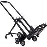 Chariot de transport pliable 150 kg 8 roues en acier chariot � main plateau de chargement roues faciles ...