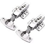 Charni�res pour armoires sans cadre, pour portes � demi - recouvrement, lot de 2, argent