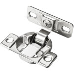 Charni�re pour cadre de fa�ade avec fermeture automatique - d�cor : nickel� - diametre bo�tier : 35 mm ...