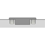 Charni�re harpe ii. bo�tier � enfoncer. entraxe de fixation 45 mm. coudure 16 mm. la pi�ce - livr�e avec ...