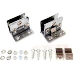 Charni�re pour meuble, (2 pi�ces) armoire en acier inoxydable charni�re de porte en verre armoire � vin ...