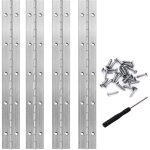 Charniere piano 25cm charniere inox charni�re plate avec vis pour portes armoires de piano 4 pi�ces, ...
