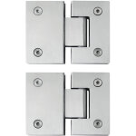 Charni�res pour portes de douche en verre, charni�res pour portes de douche en verre � 180 degr�s, nickel ...