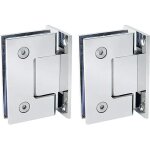 Charni�res pour porte de douche en verre, charni�res � 90 degr�s pour porte de douche en verre, acier ...