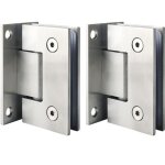 Charni�res pour porte de douche en verre, charni�res � 90 degr�s pour porte de douche en verre, acier ...