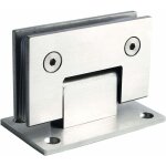 Charni�res de porte de douche en verre aux supports en verre, ouverture et fermeture � 180 degr�s, clips ...