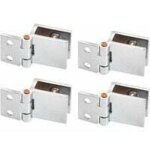 Charni�re verre alliage, xu, 4 de porte pour 0 degr�s, per�age � meuble cuisine vitrine(verre 5 - 8mm) ...