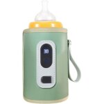 Chauffe - biberon avec �cran lcd, temp�rature r�glable, �tanche, portable, adapt� aux voyages, � l'avion ...