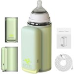 Chauffe biberon portable, 500ml chauffe - biberon sans fil usb rechargeable, chauffe biberon nomade avec ...