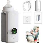 Chauffe biberon portable intelligent - ecran digital sans fil, chauff et maintien au chaud rapides, thermostat ...