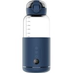 Chauffe biberon sans fil bleu pour b�b� nomade, chauffe biberon portable charge usb, temp�rature r�glable, ...