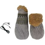 Chauffe pied chaussettes chauffantes �lectriques pour femme homme, hiver douillet chaussette chauffante ...