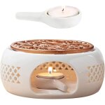 Chauffe - thire en cramique, rchaud pour thire avec cuillre et tapis de pole, chauffe - th en ...