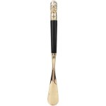 Chausse - pied en laiton pur palissandre 35cm + 1 pompon vert