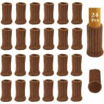 Chaussettes pour jambes de chaise 24pcs avec coussinets en feutre, chaussons de meubles tricots  haute ...