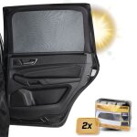 Carcomfort - chaussette de protection solaire pour fentre, 2 pices, noir