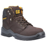Chaussures de s�curit� hautes ? caterpillar striver marron s3 src ? tige cuir nubuck & nylon waterproof ...