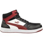 Chaussures de scurit hautes puma frontcourt blk / wht / red mid s3l esd fo hro sr