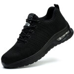 Chaussures de travail flyknit pour hommes, embout en acier, anti - �crasement et anti - perforation, ...
